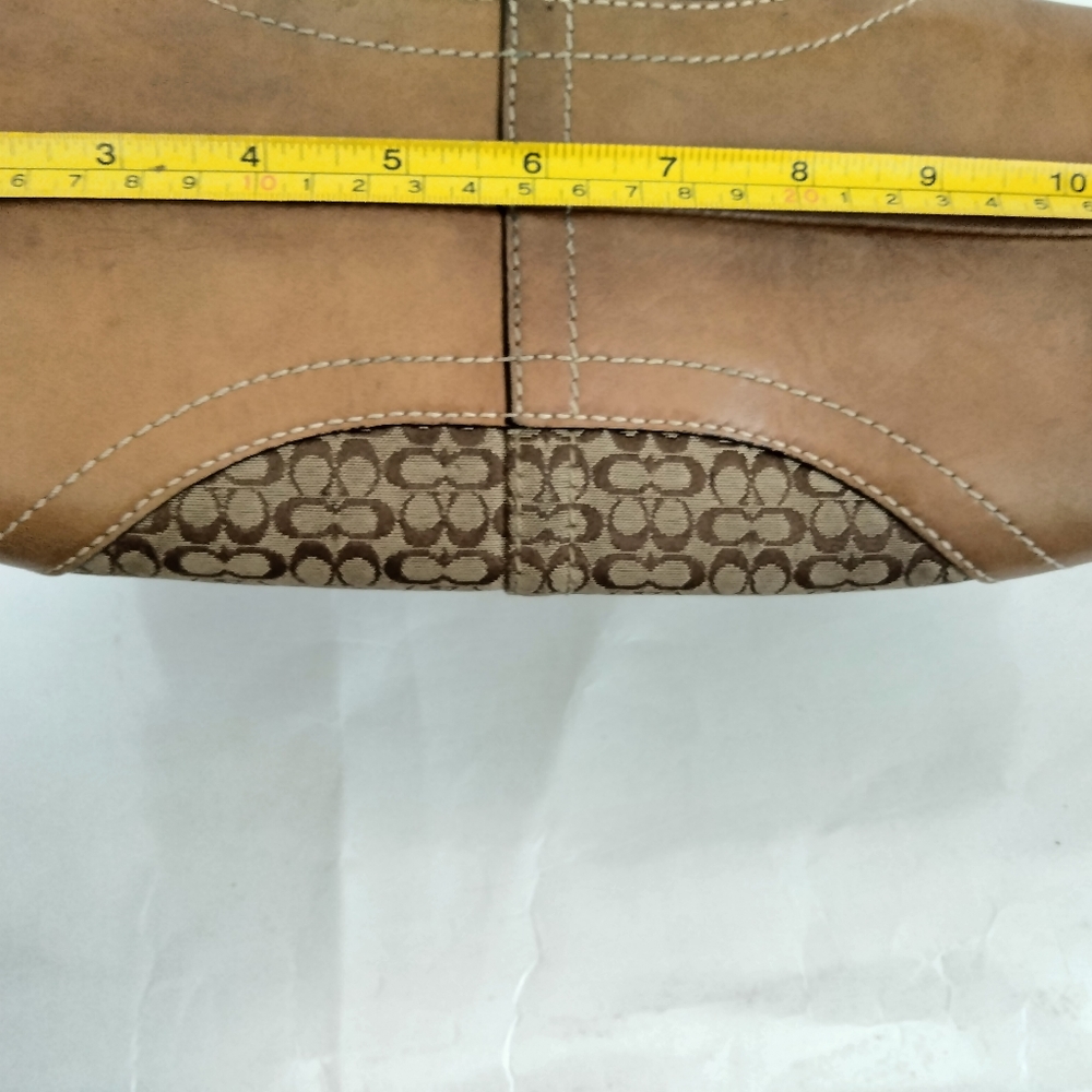 Vintage Coach  Leather canvas monogram Small Handbag - Picture 11 of 16